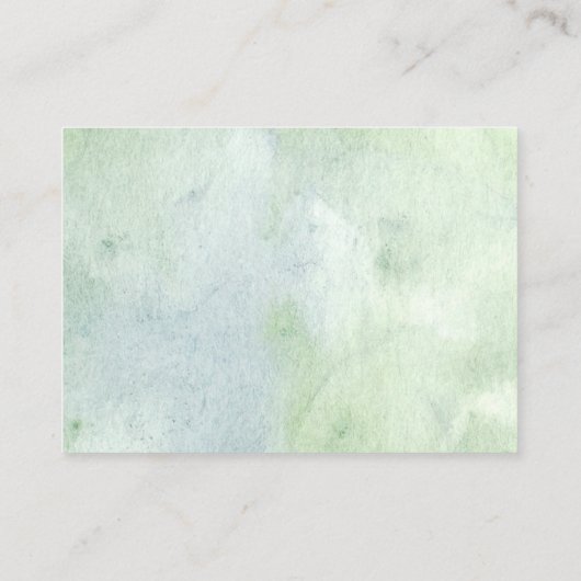 白フローラ多肉乳児シャワーおむつラッフル エンクロージャーカード (裏面)