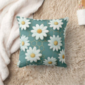 白フローラ枕 クッション (ブランケット)