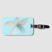 白フローラ水彩花パステル ラゲッジタグ (正面横)