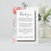 白フローラ水彩野花バラ結婚ズ サンキューカード (スタンド正面)