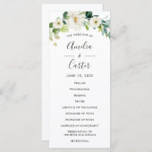 白フローラ水結婚彩式プログラム プログラム (正面/裏面)