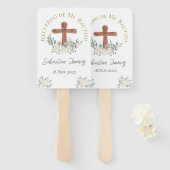 白フローラ洗礼 ハンドファン (正面&裏面)