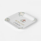 白フローラ洗礼 ペーパープレート (傾斜あり)