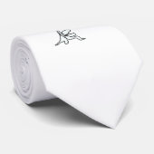 白フローラ白い熱帯ネックタイ ネクタイ (ロール)