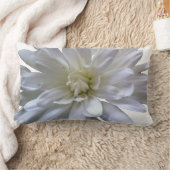 白フローラ白デイジー白ムーム白花 ランバークッション (ブランケット)