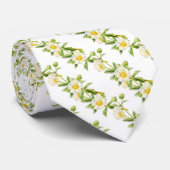 白フローラ結婚のネックタイ ネクタイ (ロール)