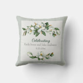 白フローラ結婚ズ クッション (裏面)