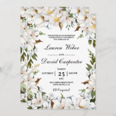 白フローラ結婚ズ 招待状 (正面/裏面)