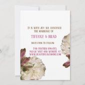 白フローラ結婚植物学救の最新の セーブザデート (裏面)