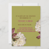 白フローラ結婚植物学救の最新の セーブザデート (裏面)