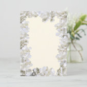 白フローラ縁ど空白のベージュ色結婚紙 (スタンド正面)