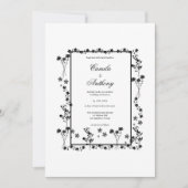 白フローラ縁ど結婚の 招待状 (正面)