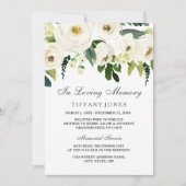 白フローラ葬祭告示録 招待状 (正面)