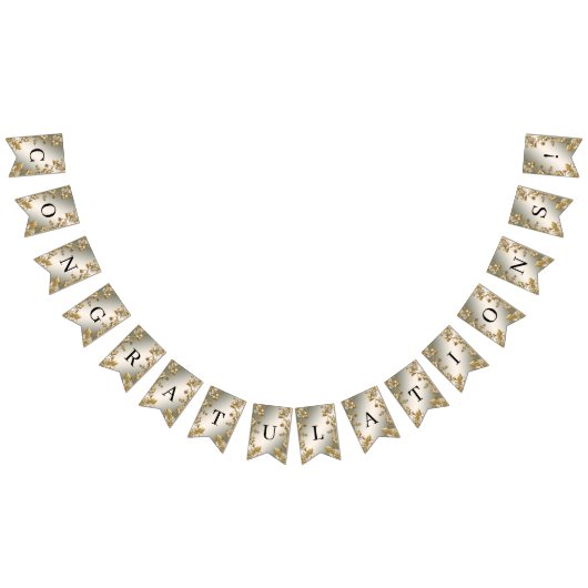 白フローラ金ゴールド華美バンティング国旗 バンティングフラッグ (全)