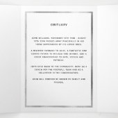 白フローラ銀写真三回葬儀プログラム 三つ折り案内状 (内部中)