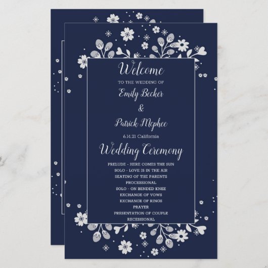 白フローラ (正面/裏面)