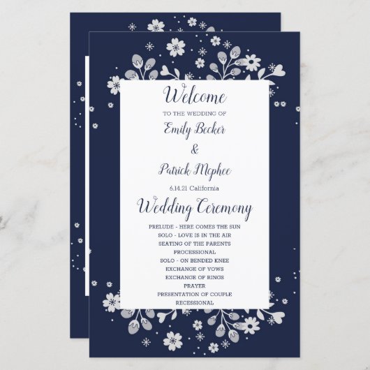 白フローラ (正面/裏面)