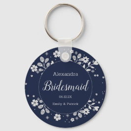 白フローラ キーホルダー