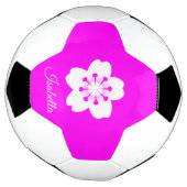 白フローラ サッカーボール (回転)
