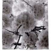 白フローラ シャワーカーテン (正面)