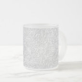 白フローラ フロストグラスマグカップ (正面右)