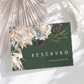 白フローラ |濃い緑の予約済み記号