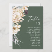 白フローラ |濃い緑の表の番号グラフ (正面)