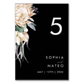 白フローラ |黒いテーブル番号 テーブルナンバー (裏面)