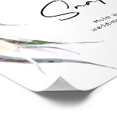 白フローラOHスナップハッシュタグ記号 ポスター (角)