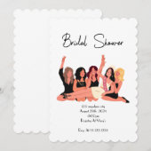 白ブライダルシャワー招待状 招待状 (正面/裏面)