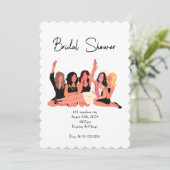 白ブライダルシャワー招待状 招待状 (スタンド正面)