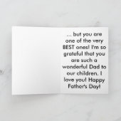 白ブラシスクリプト |父モダンの日の写真 カード (内部)