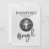 白ブラジルのパスポート日付の保存 セーブザデート (正面)