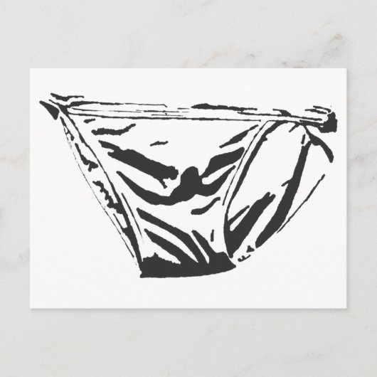 白ブリーフポストカード ポストカード (正面)