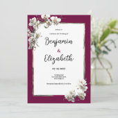 白ブルゴーニュ金ゴールド熱帯蘭フローラ 招待状 (スタンド正面)