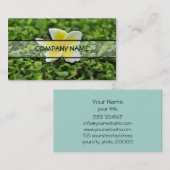 白プルメリア2 名刺 (正面/裏面)