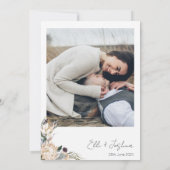 白プロテア結婚王の書結婚跡 招待状 (裏面)