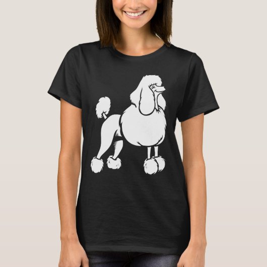 白プードルデザイン Tシャツ (正面)