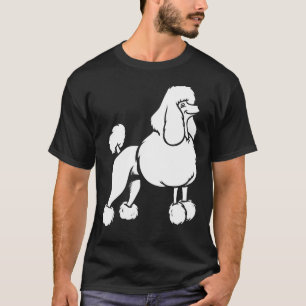 白プードルデザイン Tシャツ