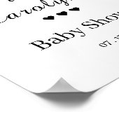 白ベビーシャワーへようこそ ポスター (角)