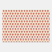 白ベリーカスタードストロベリ図解入りの、写真付きのー ラッピングペーパーシート (正面3)