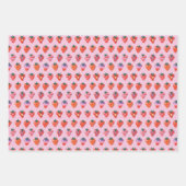 白ベリーカスタードストロベリ図解入りの、写真付きのー ラッピングペーパーシート (正面2)