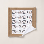 白ベージュランダムシンボルバスタオルセット バスタオルセット (ウォッシュタオル)