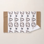 白ベージュランダムシンボルバスタオルセット バスタオルセット (ハンドタオル)