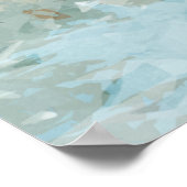 白ペリカンと黒の鵜の抽象芸術 ポスター (角)