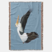 白ペリ素晴らしカン投げ毛布 スローブランケット (正面縦)