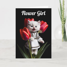 白ペルシアの花の少女 カード