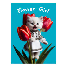 白ペルシアの花の少女