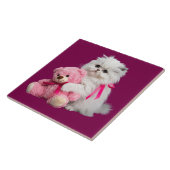 白ペルシャとテディベア装飾タイル タイル (側面)