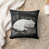 白ペルシャの寝猫 クッション (ブランケット)